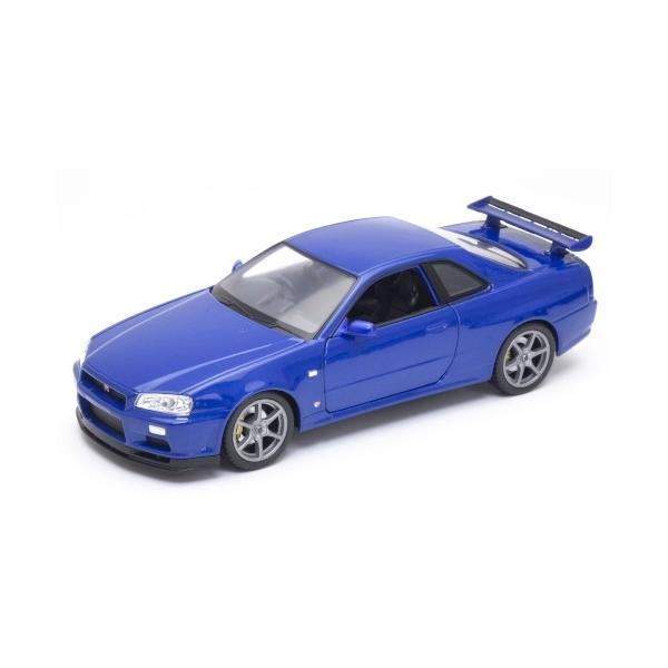 1/24 日産 スカイライン GTR 青 ブルー Welly Nissan Skyline GT-R R34