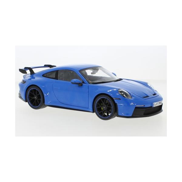 1/18 ポルシェ ブルー 青 Porsche 911 992 GT3 blue Maisto 1:18 梱包