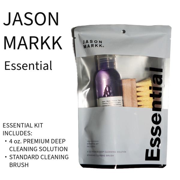 JASON MARKK ESSENTIAL KITエッセンシャルキットの内容：・4 oz .プレミアムディープクリーニングソリューション 118ml・スタンダードクリーニングブラシ主成分が天然由来の4 oz. プレミアムディープクリーニング...