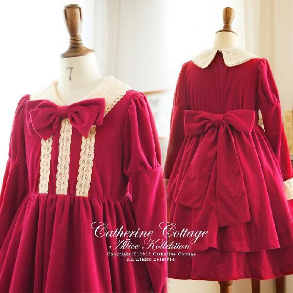 女の子 ワンピース 子供ドレス 令嬢風レースのベロアワンピース 110 140cm フォーマル 子ども服 Tak Buyee Buyee Jasa Perwakilan Pembelian Barang Online Di Jepang