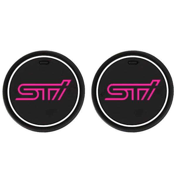 STI スバル ノンスリップ コースター レヴォーグ レガシィ フォレスター インプレッサスポーツ XV B4 BRZ G4 ドリンクホルダ