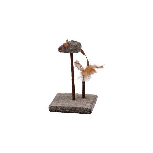 メガ光りチューチューなきます。またたび入り。＜音と光で本能を刺激する＞・さわると目が光、鳴く・ダイナミックにスイング・リアルフェザー使用。商品使用時サイズ：約幅150×高さ240×奥行150mm