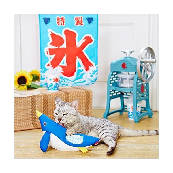 ペティオ 猫用おもちゃ ひんやりけりぐるみ ペンギン ブルーハワイ