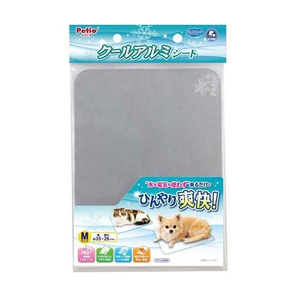 どんな場所でも使いやすいベーシックなアルミシート。高純度アルミニウムを使用（99.6％以上）し、キズの入りにくいアルマイト加工。軽量タイプで持ち運びにも便利。サイズ：35× 26cm 対象：全犬種・全猫種原材料：アルミニウム