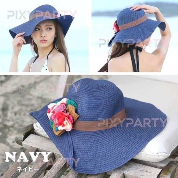 あすつく 夏リゾートのセレブ帽子 フラワークリップデザインハット コサージュ付 折りつば広麦わら帽子 Pixyparty ピクシーパーティー Buyee Servis Zakupok Tretim Licom Buyee Pokupajte V Yaponii