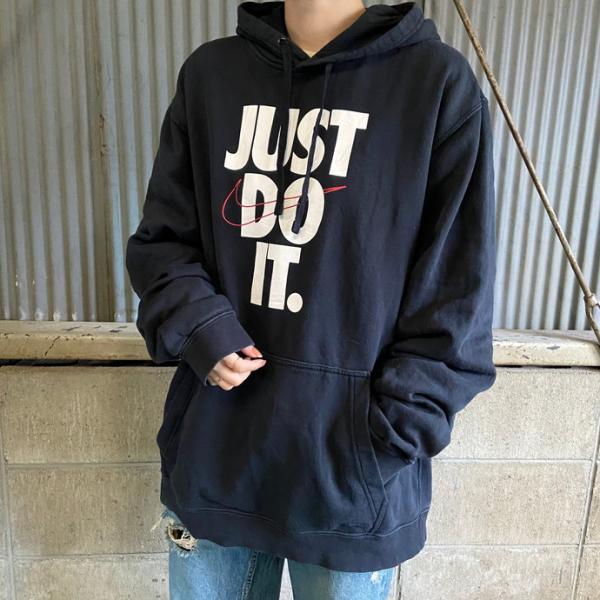 NIKE ナイキ JUST DO IT ロゴプリント スウェットパーカー メンズ