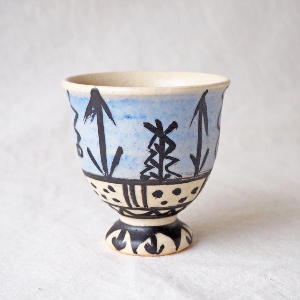 イラスト画 高盃ぐい呑み お猪口 水色 うす紫 廣川みのり 陶器 酒器 個性派 かわいい 0072 さいえ 通販 Yahoo ショッピング
