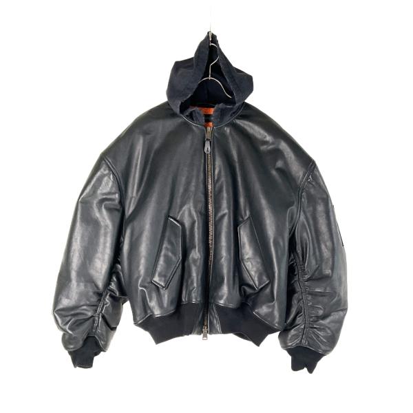BALENCIAGA バレンシアガ レザーボンバージャケット MA-1 美品 XS