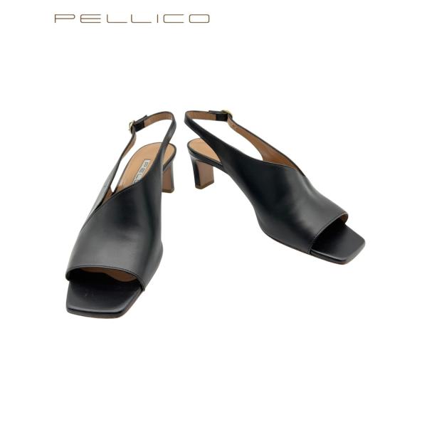 PELLICO ペリーコ スクエアトゥフラットヒールサンダル 未使用 38 NERO