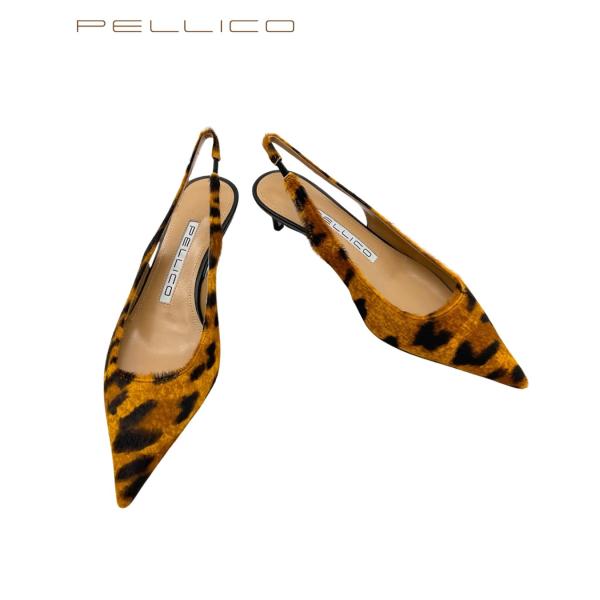 PELLICO ドゥーズィエムクラス ハラコ レオパード フラットパンプス 37