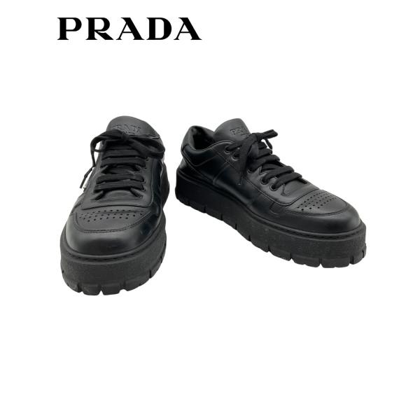 PRADA Triangle Logo Leather sneaker トライアングルロゴレザー