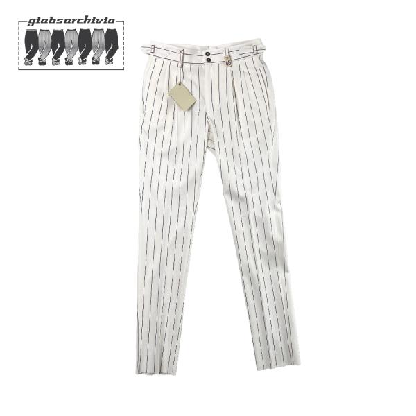 ★美品/定価3.5万★ giab's ARCHIVIO ピンストライプ パンツ giab's ARCHIVIO ジャブスアルキビオ ピンストライプ ストレッチ 2