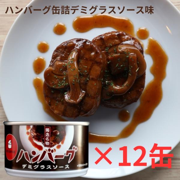 ハンバーグ缶詰（デミグラスソース味）12 缶 セット ギフト 缶詰 グルメ ハンバーグ 肉 おかず おつまみ 酒の肴 備蓄 防災 非常食 長期保存 常温 時短