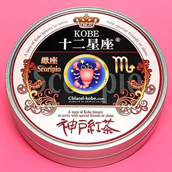 KOBE 十二星座 テトラタイム (イングリッシュブレックファスト） 7Ｐ （さそり座） 紅茶 ティーバッグ 缶入り ギフト セット おしゃれ かわいい 誕生日 敬老の日