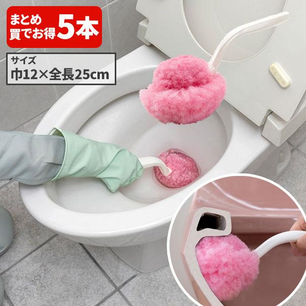 サンコー SANKO 業務用ふわふわトイレ洗いクリーナー ピンク 5本入(＠1