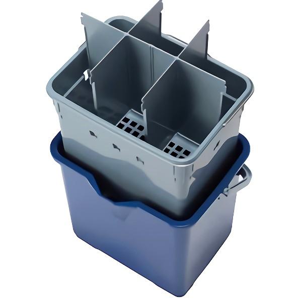 テラモト 仕切付きバケツII アウターバケツ用仕切板セット ブルー 清掃
