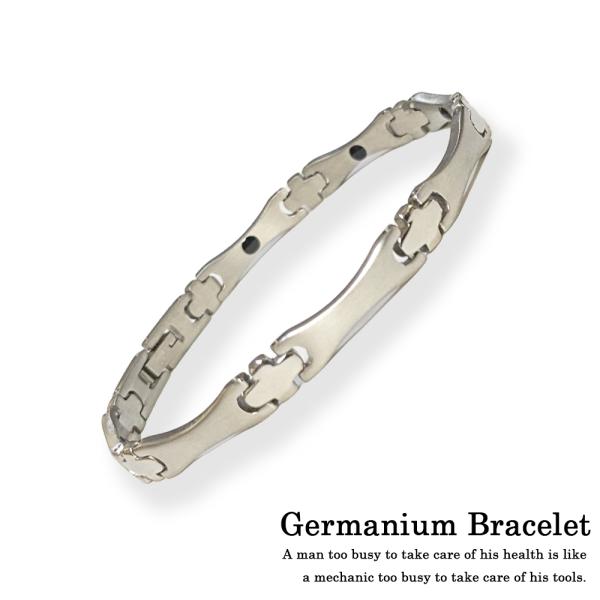 在庫処分 訳あり ステンレス ゲルマニウムブレスレット7粒 男性用女性