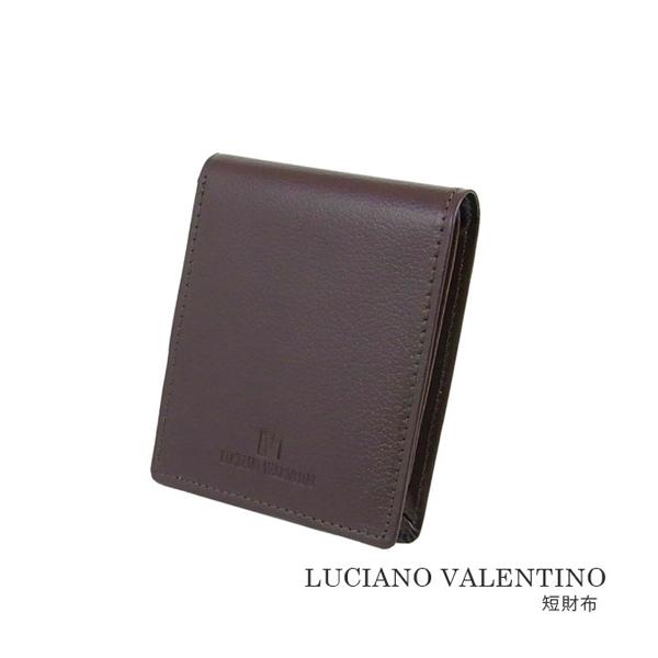箱無し特価  メンズ 定番 サラマンダーレザー 紳士用 男性用LUCIANO VALENTINO ルチアーノ・バレンチノ  短財布 ブラウン luv8002br