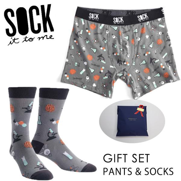 Sock It To Me ボクサーパンツ ソックス 2点セット メンズ 靴下 総柄  アンダーウエア その他 クルーソックス  Theory of Underthings 爆買