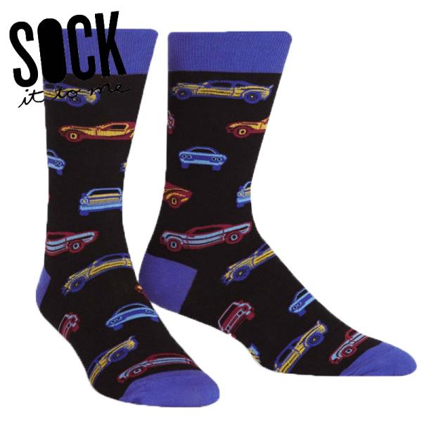ソックス メンズ 靴下 総柄 車 乗り物 クルーソックス  Crew-zin Sock It To Me ソック イット トゥ ミー 爆買