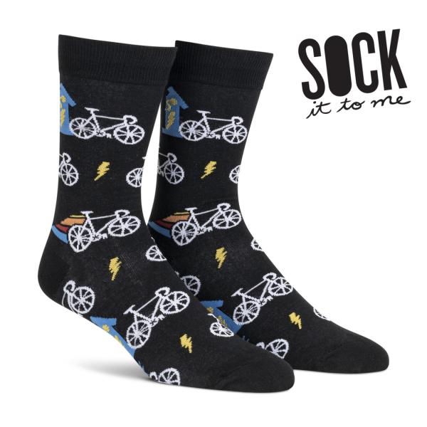 ソックス メンズ 靴下 総柄 自転車 その他 クルーソックス Fully Charged Sock It To Me ソック イット トゥ ミー 爆買