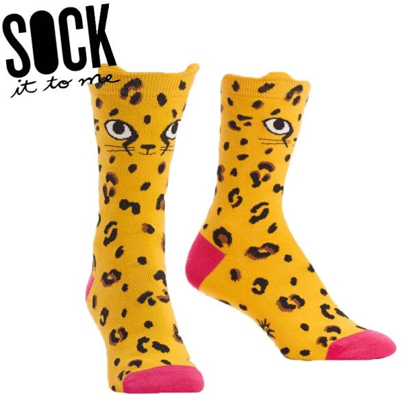 クルーソックス ソックス レディース 靴下 総柄 チーター 動物 かわいい Chee-Toes Sock It To Me 爆買