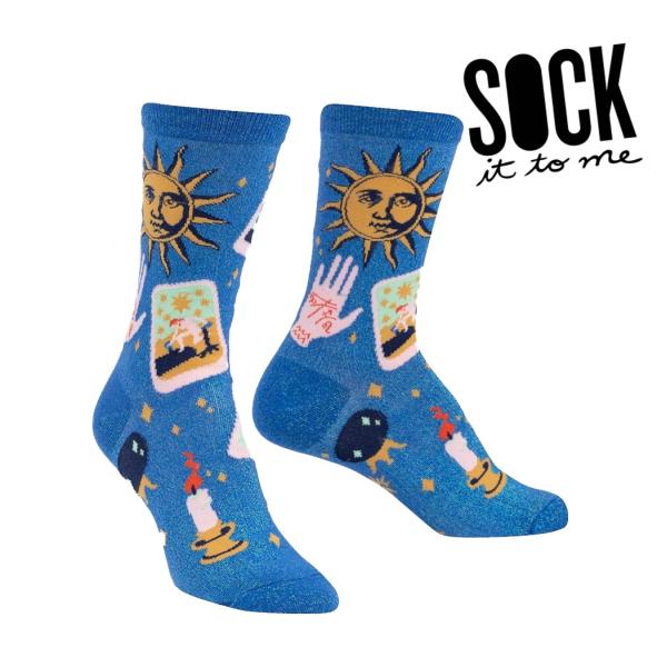 クルーソックス ソックス レディース 靴下 総柄 カード 太陽 キラキラ It's In The Cards (Shimmer) Sock It To Me 爆買