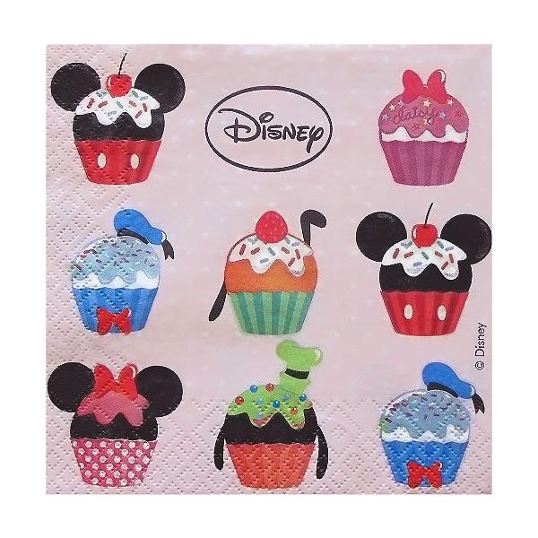 1枚バラ売りペーパーナプキン ディズニー Disney カップケーキ 紙