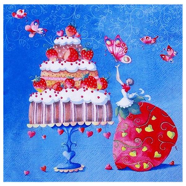 Nouveau オーストリア ペーパーナプキン いちごのケーキ 苺 Strawberry Cake バラ売り2枚1セット デコパージュ ドリパージュ Nouveau Ccpopo シーシーポポ Yahoo 店 通販 Yahoo ショッピング