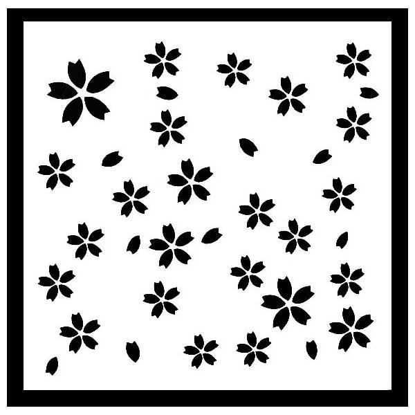 ステンシル ミニプレート デザインプレート モチーフ Stencil Pattern クラフト ペイント デコパージュ 桜 さくら サクラ Buyee Servicio De Proxy Japones Buyee Compra En Japon