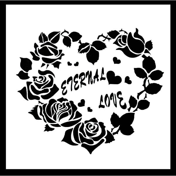 ステンシル ミニプレート デザインプレート モチーフ Stencil Pattern クラフト ペイント デコパージュ Eternal Love 永遠の愛 ハート 薔薇 バラ 花 Buyee Buyee Japanese Proxy Service Buy From Japan Bot Online