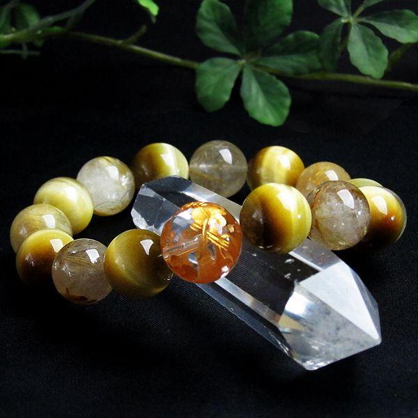 タイチンルチルクォーツゴールドブレスレット水晶開運商売繁盛伊勢神宮