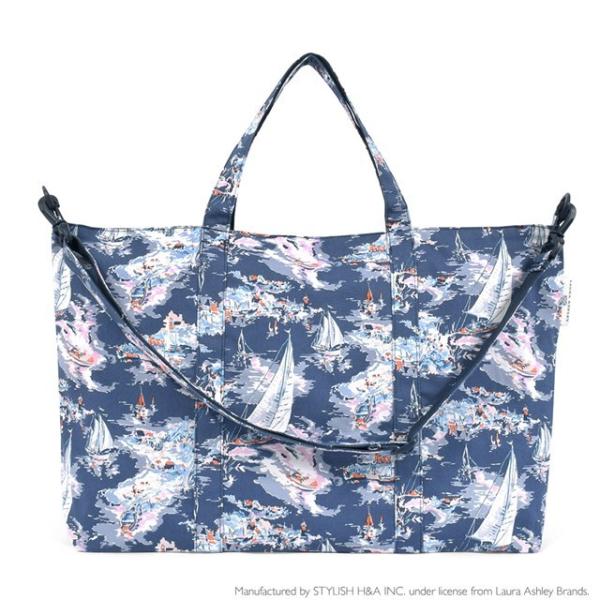 LAURA ASHLEY（ローラアシュレイ） レッスンバッグ マチ付きショルダー
