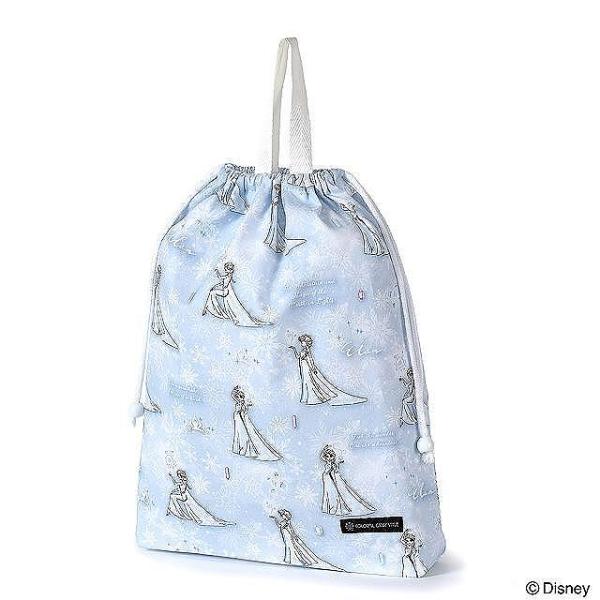 他サイト： ディズニー 巾着 大 体操服袋 ネームタグ付き Elsa FROZEN エルサ 体操服入れ ナップサック 体操着入れ ゆうパケット配送の商品画像