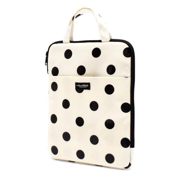 decor PolkaDot �^�u���b�g�E�p�\�R���P�[�X 11�C���` polka dot large twill×white PC�P�[�X ������� �^�u���b�g�p�\�R���P�[�X