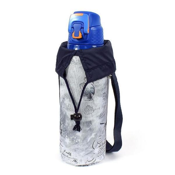 水筒カバー ラージタイプ 撥水・軽量タイプ クジラと航海日誌