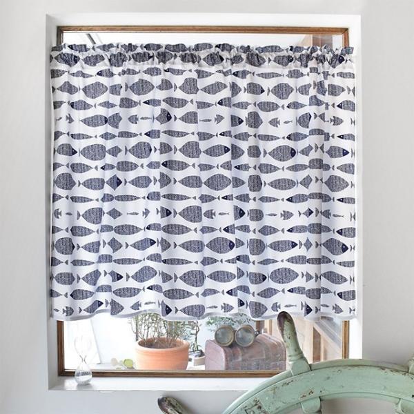 定価19360円】魚模様のレースカーテン 170✖️105 定価19360円