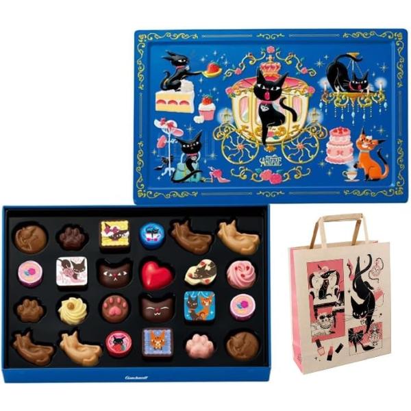 アン ジュジュ H 24個入り ゴン チャロフ バレンタイン アソート チョコレート ギフト 自分用 贈答用 猫デザイン缶 スイーツ