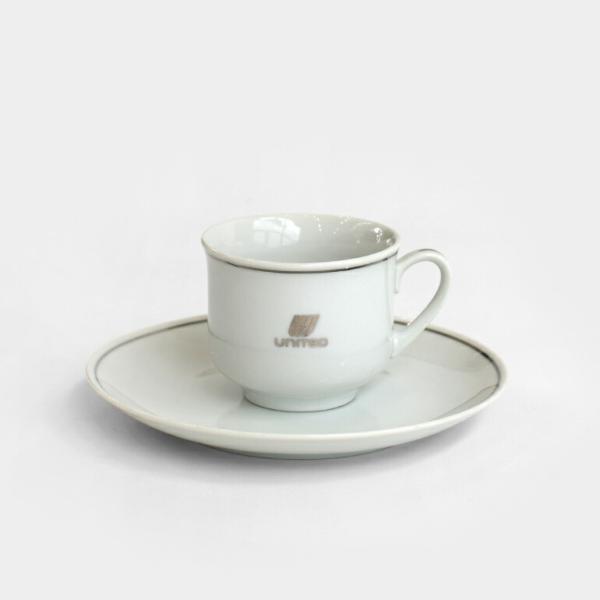 カップ&amp;ソーサー C&amp;S 機内食 食器 VINTAGE 陶器 ユナイテッド航空 ファーストクラス 業務用 WESSCO社製