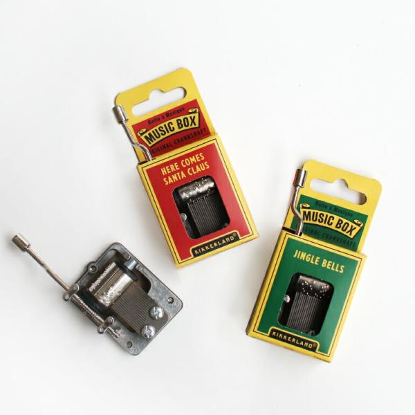オルゴール クリスマス 手回し式 ジングルベル サンタクロースがやってくる ギフト KKERLAND キッカーランド Music Box
