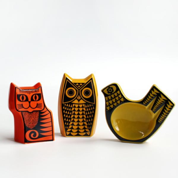 オブジェ 陶器 ホーンジー イギリス ミッドセンチュリー 復刻 レトロ ネコ フクロウ Magpie x HORNSEA マグパイ×ホーンジー Hornsea Mini Objet
