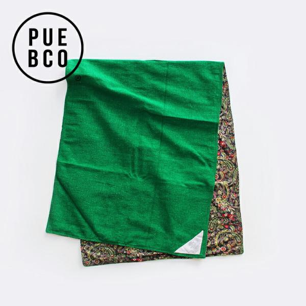 ナップマット マット お昼寝 ひざ掛け インテリア アウトドア ペイズリー コットン PUEBCO プエブコ REVERSIBLE NAP MAT / PAISLEY x GREEN