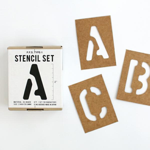 ステンシルシート アルファベット 数字 PACIFIC FURNITURE