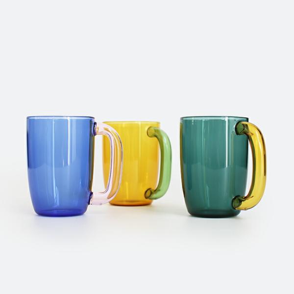 マグカップ 大きい 大容量 ガラス おしゃれ ツートン  amabro アマブロ 耐熱 食洗機 電子レンジ対応 GRIP MUG