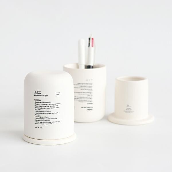 灰皿 電子タバコ アイコス おしゃれ アッシュトレイ 陶器 フタ付き 収納 ANAHEIM アナハイム ANAheim Porcelain Ash-Pot "Ivory"
