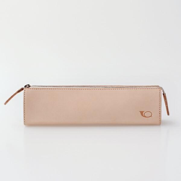 ペンケース ヌメ革製 筆箱 ファスナー ナチュラル レザー ホルンマーク