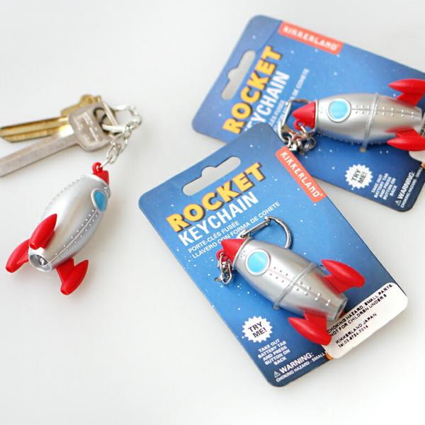キーホルダー キーチェーン ライト付き ロケット音 ユニーク かわいい キッカーランド KIKKERLAND Rocket Keychain