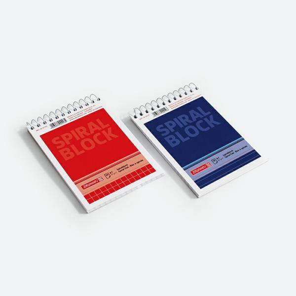 ノート メモ帳 罫線 方眼 A7 リングノート  縦開き RUNNEN ブルンネン  ドイツ製 おしゃれ 5mm 50枚 ポケットタイプ コンパクト