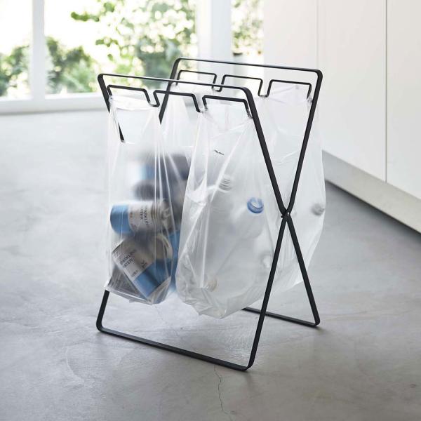 tower ゴミ箱 正規品 TOWER タワー レジ袋3連＆45Lゴミ袋スタンド 分別