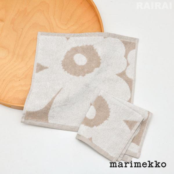 Marimekko Unikko タオルセット ベージュ ホワイト marimekko（マリメッコ） ミニタオル 30×30cm ウニッコ ベージュ